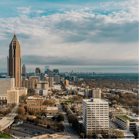 Explore Atlanta from your location in the arty district of NoHo