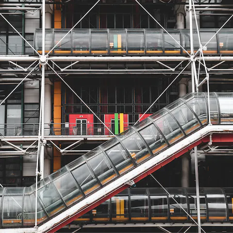 Visit the Pompidou Centre, a ten-minute walk away