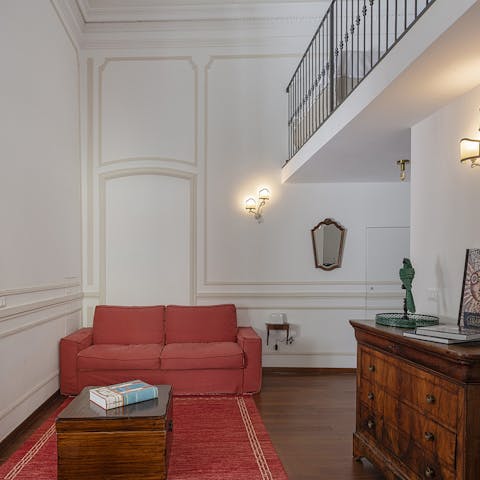 Kick back and relax in the lounge area and enjoy the opulent features