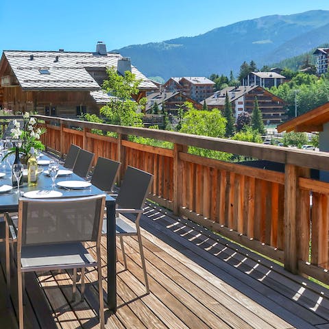 Enjoy the mountain views from your very own balcony