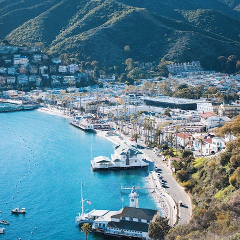 Take the ferry and explore Catalina Island – the station is just a ten-minute drive from the apartment