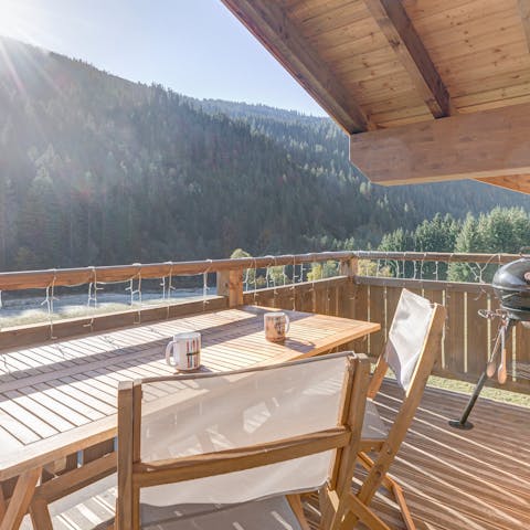 Savour the spectacular views from the private balcony 