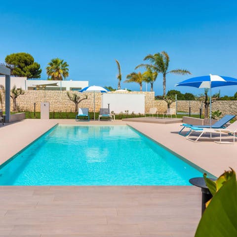 Make a splash as you enjoy the private pool in the midday sun