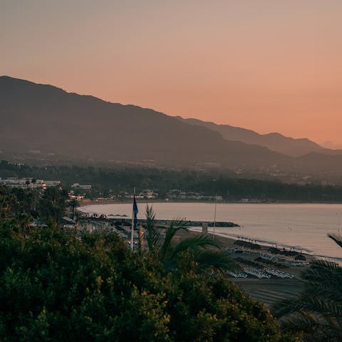 Visit the beautiful beaches of Marbella, just a short drive from your villa