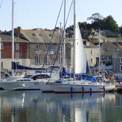 Cycle to Padstow along the coast and visit the harbour
