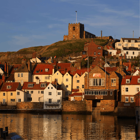 Explore Whitby's beautiful harbour and its cobbled streets – just a seven-minute walk away