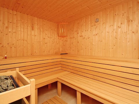 Unwind in the home's private sauna