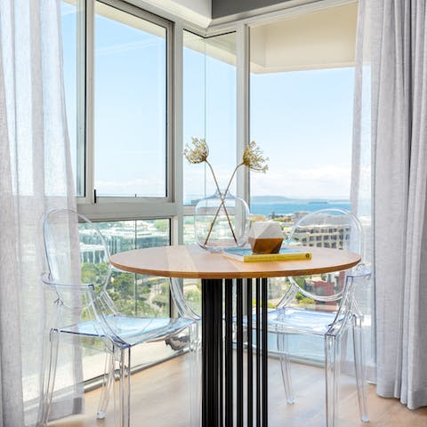 Enjoy breakfast by the ceiling-to-floor windows with stunning views