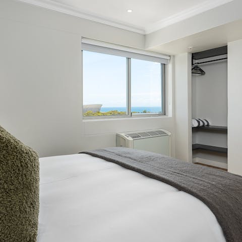 See the clear blue skies from the second you wake up, with large windows to let the light in