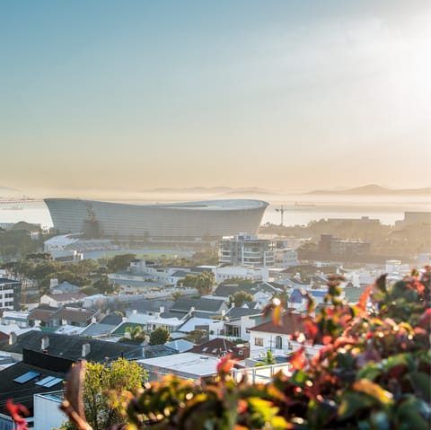 Experience the vast ocean horizon and the Cape Town Stadium just down the road