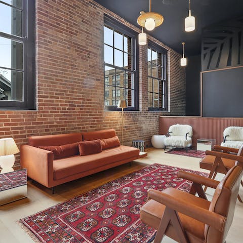 Chill out in the shared lounge