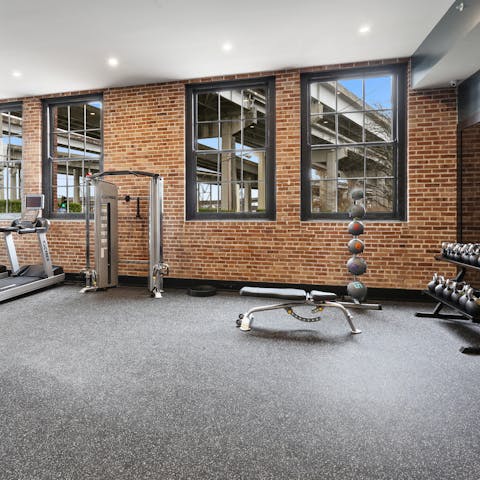 Work up a sweat in the communal gym