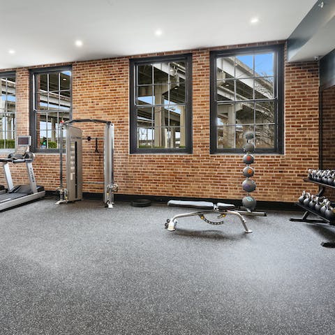 Work up a sweat in the communal gym