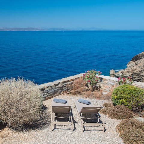 Make the most of your coastal location by taking in the scenery from the garden