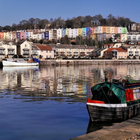 Stroll around the Floating Harbour – it's a twenty-one-minute walk