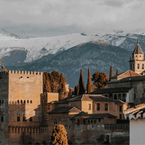 Stay in the heart of the historic old town, just steps away from Granada Cathedral 