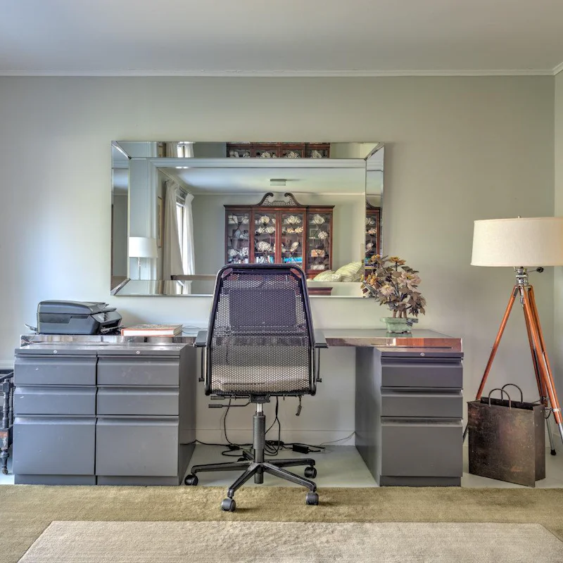 Get emails caught up on in the bedroom office
