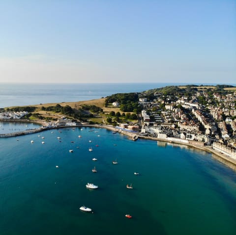 Stay a stone's throw away from Swanage Beach, lined with lovely landmarks