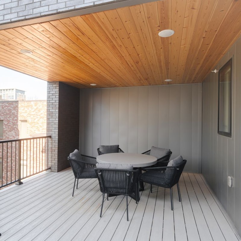 Enjoy evening drinks on the private balcony
