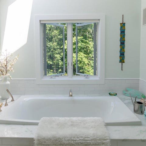 Relax with a long soak in the tub
