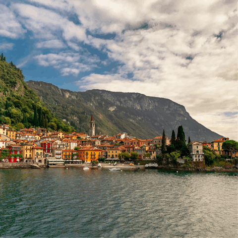 Spend an afternoon in Varenna, a fifty-six-minute ferry ride away