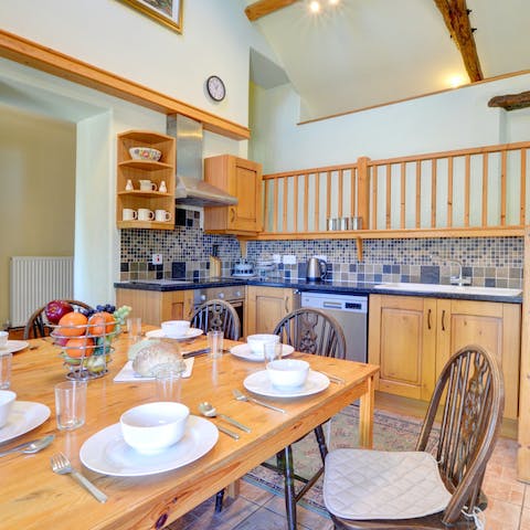 Serve up wholesome meals at the dining area – roast dinner anyone?