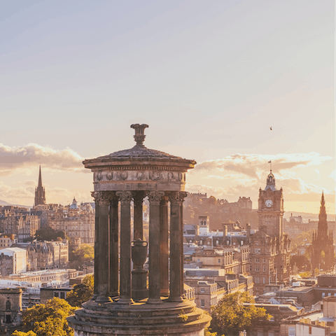 Hop in the car to Edinburgh for a day trip – it's just an eighty-minute drive