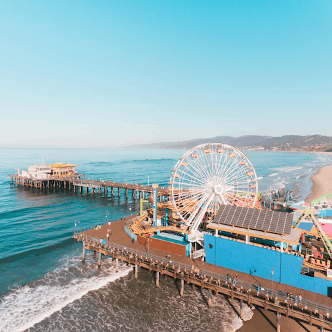 Enjoy the views and funfair on nearby Santa Monica Pier